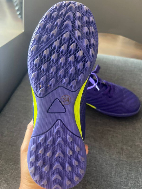 Детские бутсы сороконожки новые фиолетовые размер 34 2