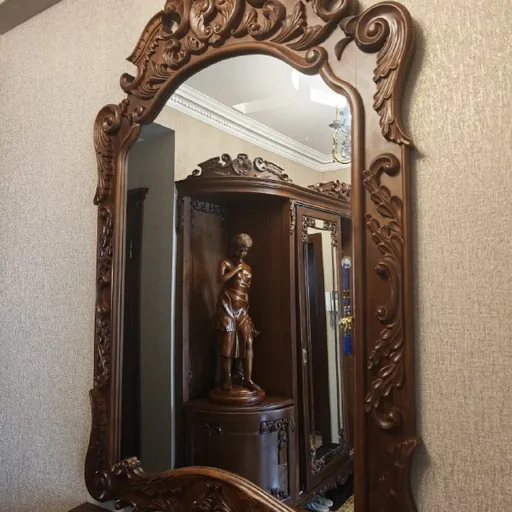 Зеркало из натурального дерева