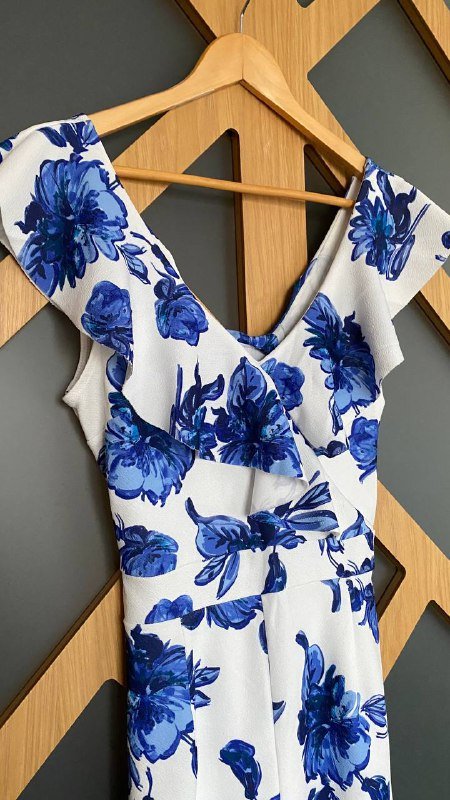 Яркий комбинезон с укороченными широкими штанинами размер М 2