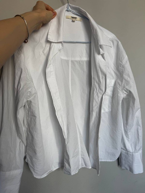 Белая рубашка Котон размер S