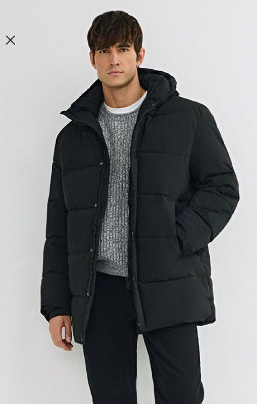 Мужской зимний пуховик Ostin черный размер S