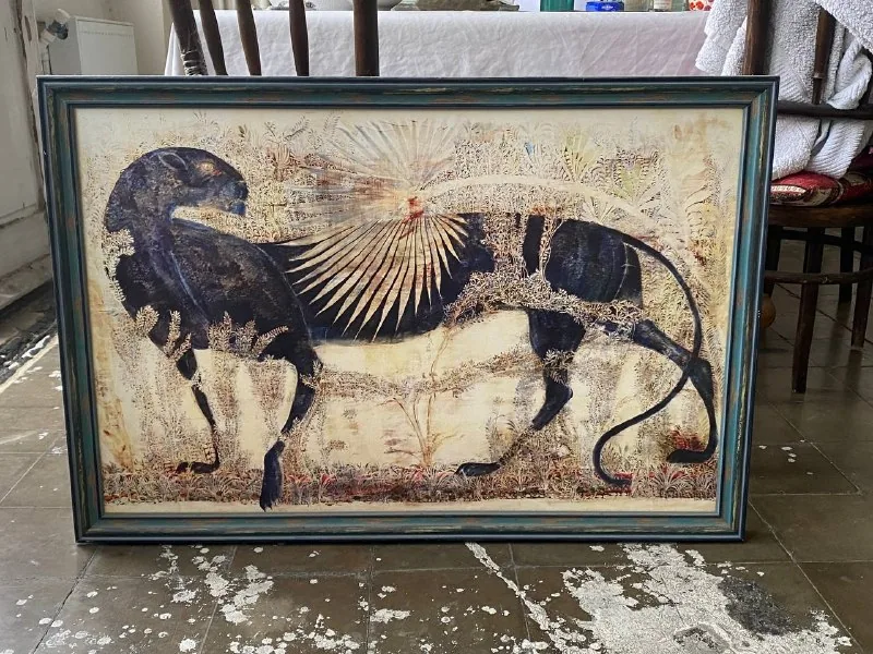 Merab Abramishvili Painting “Black Panther” 1