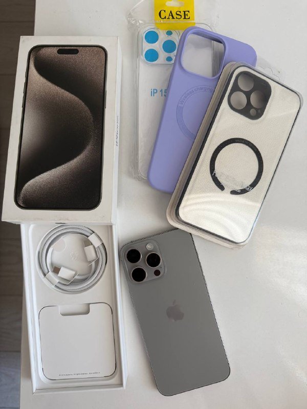 iPhone 15 Pro Max, 256 Гб, natural titanium