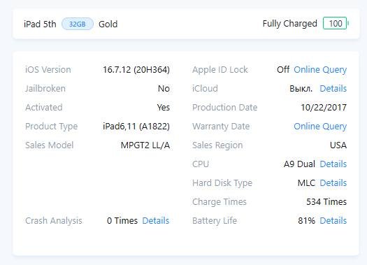 iPad 5 2017 32GB Gold с чехлом 4