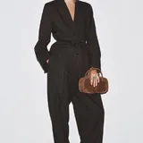 Брюки в елочку с защипами Zara 4