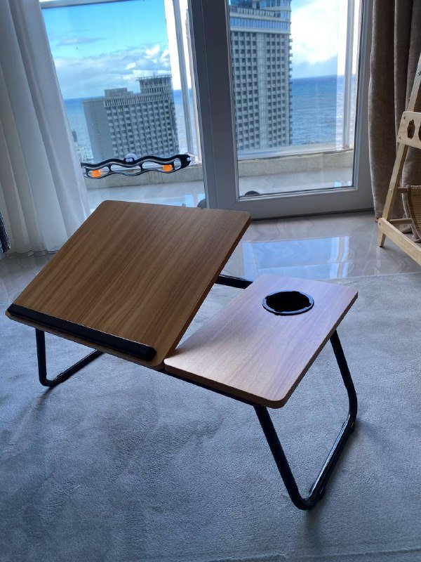 Складной столик для ноутбука с подстаканником 2