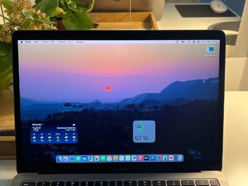MacBook Air M1, беспроводная мышь Logitech, коврик для мыши 6