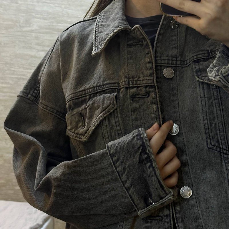 джинсовая куртка Zara XS/S oversize 3