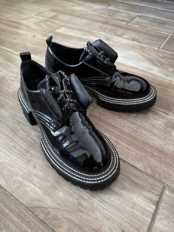 Женские полуботинки из кожи, размер 37