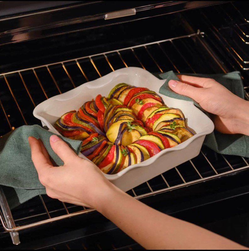 Керамическая форма для выпекания большая и квадратная 4