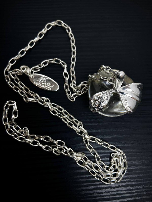 Винтажный кулон-яблоко Nina Ricci на цепочке