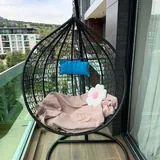 Подвесное кресло-кокон и балконный столик 2
