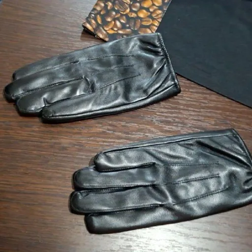Кожаные зимние перчатки
