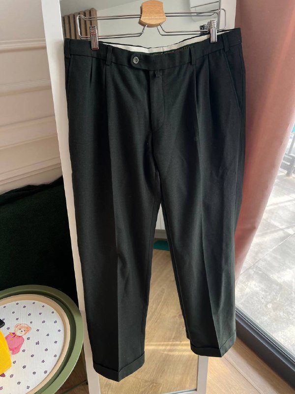 Шерстяные мужские брюки размер L