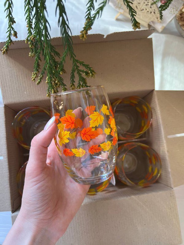 Стеклянные стаканы 6 шт 2