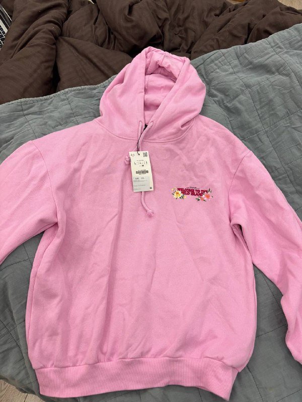 Оверсайз худи Zara white lotus новый с биркой размер L 4