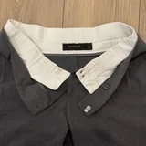 Серые брюки Pull&Bear с белым поясом 4