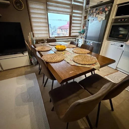 Large table and 8 chairs