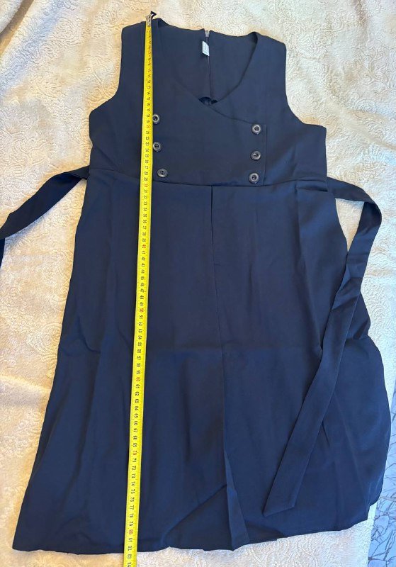 Школьное платье для девочки тёмно-синее размер 38 2