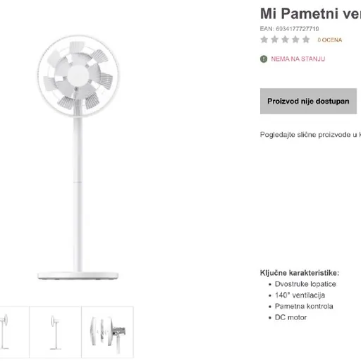 Xiaomi Mi Smart Standing Fan 2