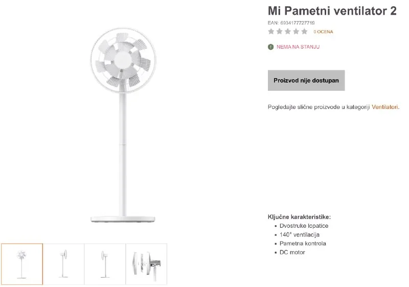 Xiaomi Mi Smart Standing Fan 2