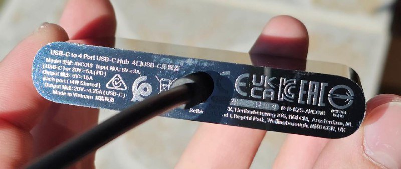 Belkin USB-C Hub 4-Port с Power Delivery 3