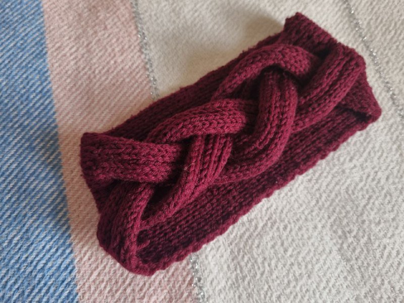 Теплая шапка-ушанка, бордовая повязка, разноцветная повязка 3