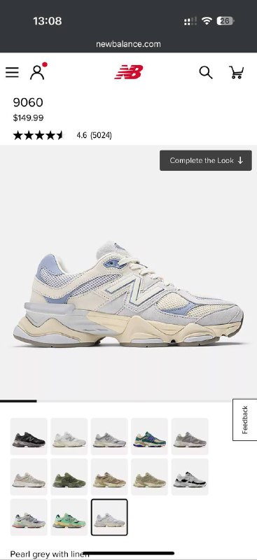 New Balance 9060 Pearl Grey Men Shoes 6