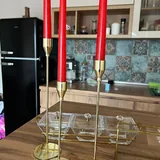 Менажница на подносе, салфетница, подсвечники 3