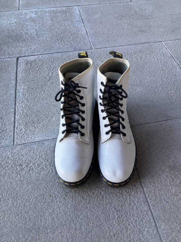 Винтажные ботинки Dr. Martens 9566 белые размер 39 3