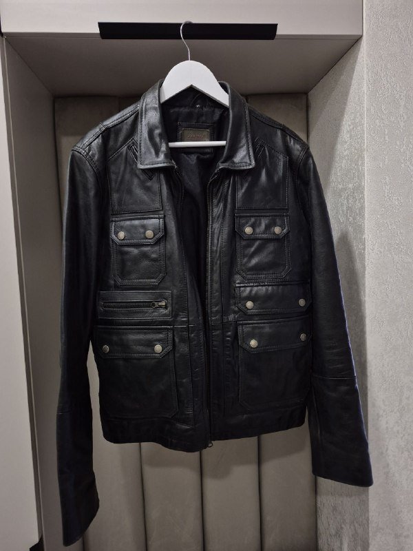 Куртки кожаные и джинсовая куртка мужская L 3