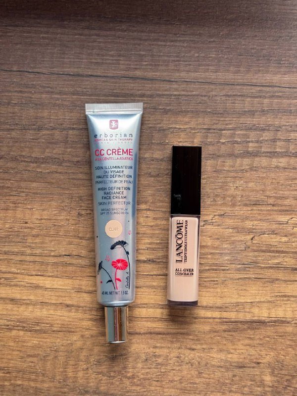 Erborian CC крем, Lancome консилер 02