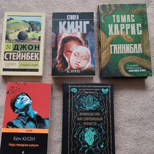 Книги Стейнбека, Кинга, Харриса, Кизи и Шелли