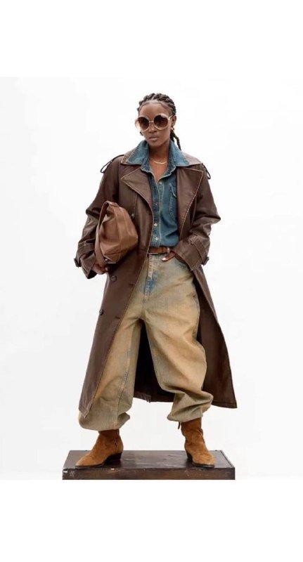 Oversize Тренч 2024 из экокожи 46/48