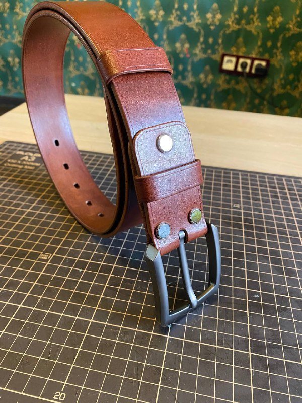 Кожаные ремни коричневые 120 см