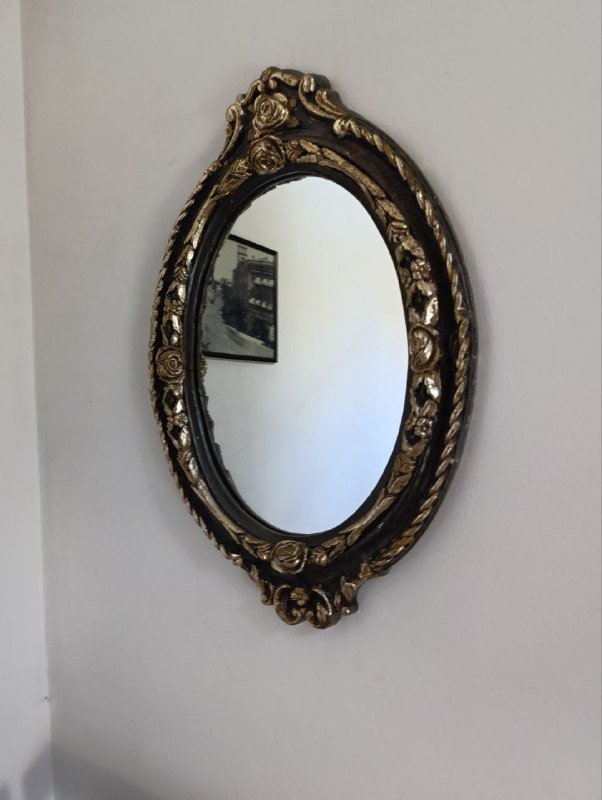 зеркало, мангал, фикусы