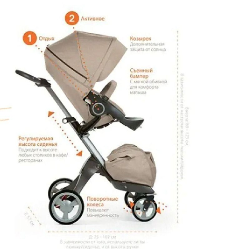 Детская прогулочная коляска 2 в 1 Stokke Xplory 3