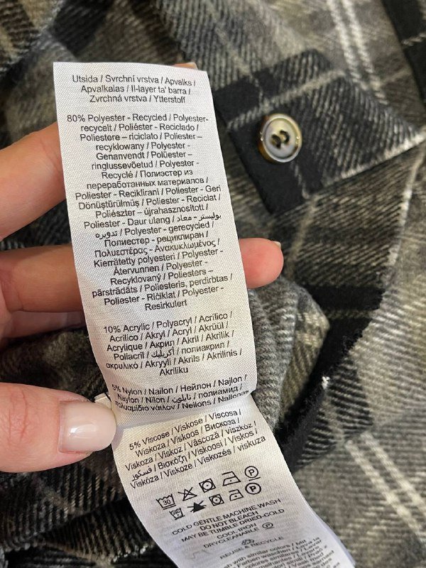 утепленная рубашка в клетку размер S 5