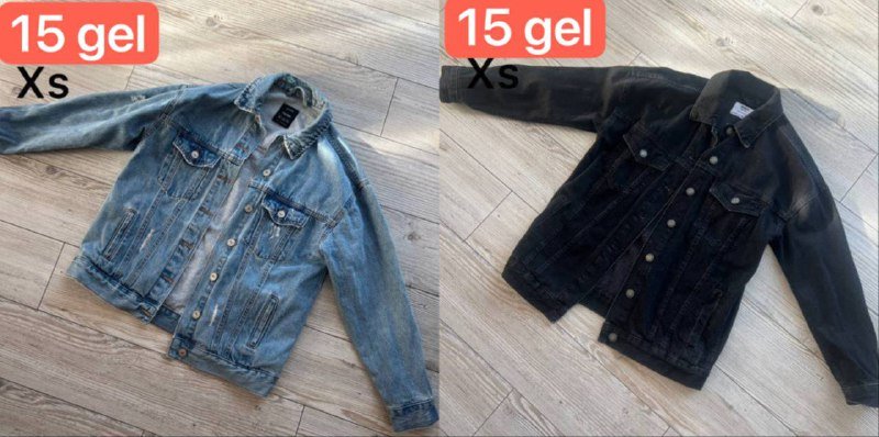 Oversized джинсовка Bershka черная и синяя