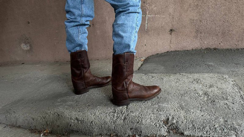 American cowboy leather boots size 39 7