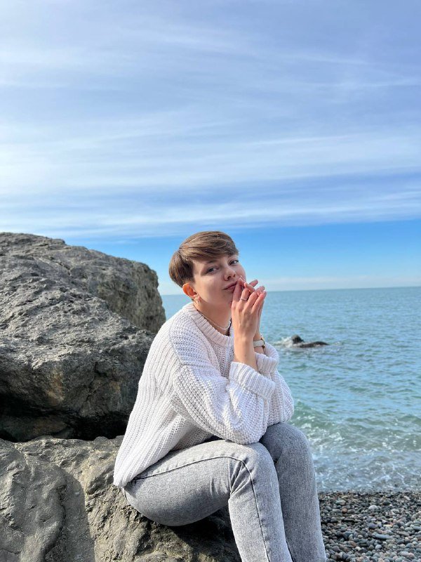 Хлопковый вязаный свитер 3