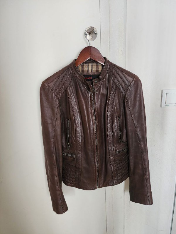Кожаная куртка женская размер 44