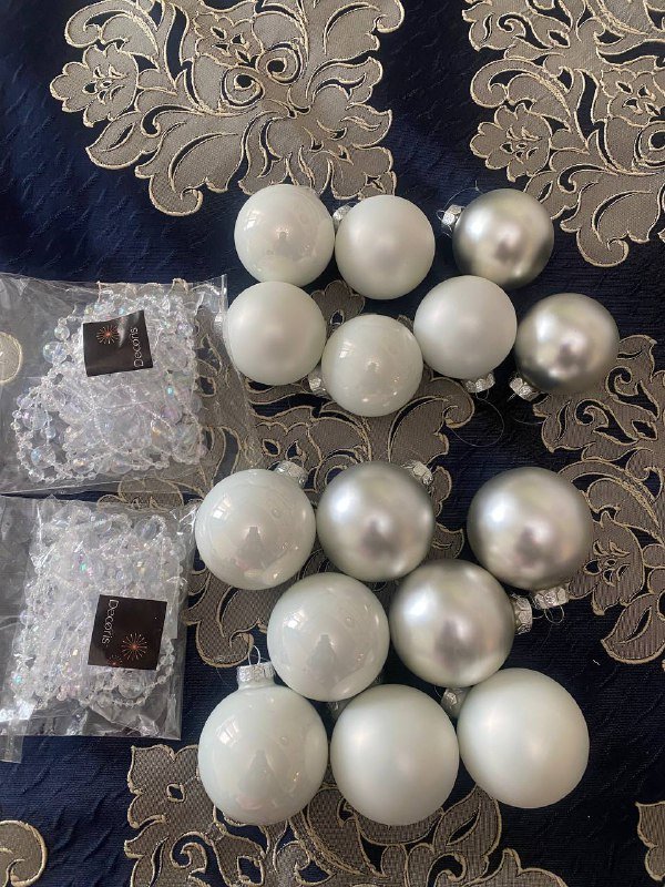 Шарики на елку, бусы для украшения 2