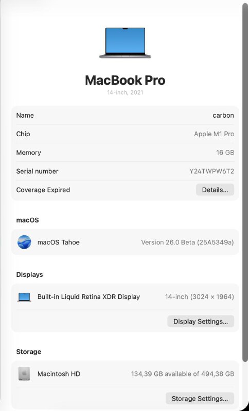 Ноутбук MacBook Pro M1 16GB 512GB SSD 6