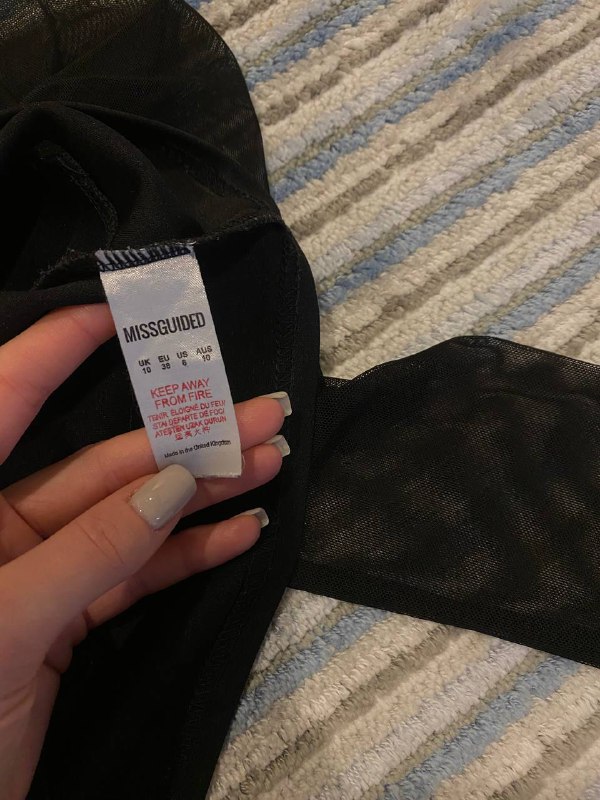 Черный акцентный топ Missguided S/M 5