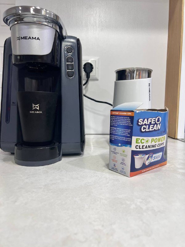 Аппарат Meama, капучинатор, капсулы для чистки, стакан