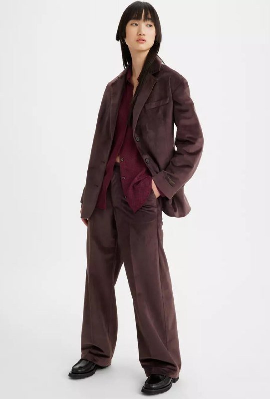 Женский бархатный костюм пиджак и брюки LEVIS 2