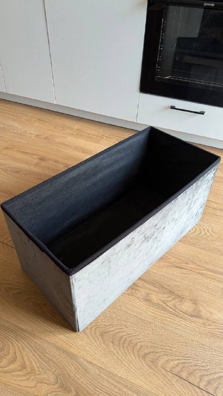 Бархатистый пуф для хранения вещей 2