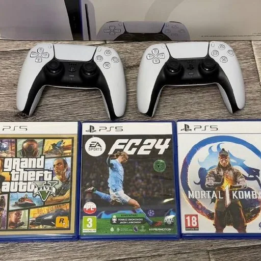Sony PlayStation 5, 2 джойстика, диски
