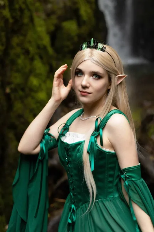 Фэнтези-платье, корона, парик Уэнсдей Аддамс 1